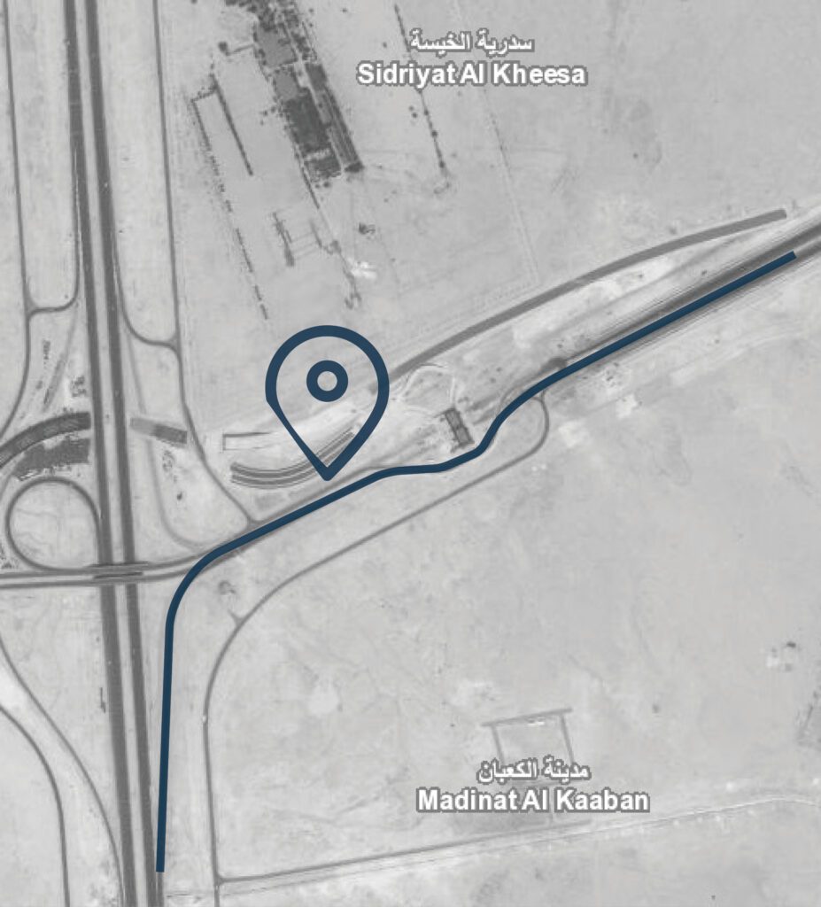 a map showing the location of a highway.