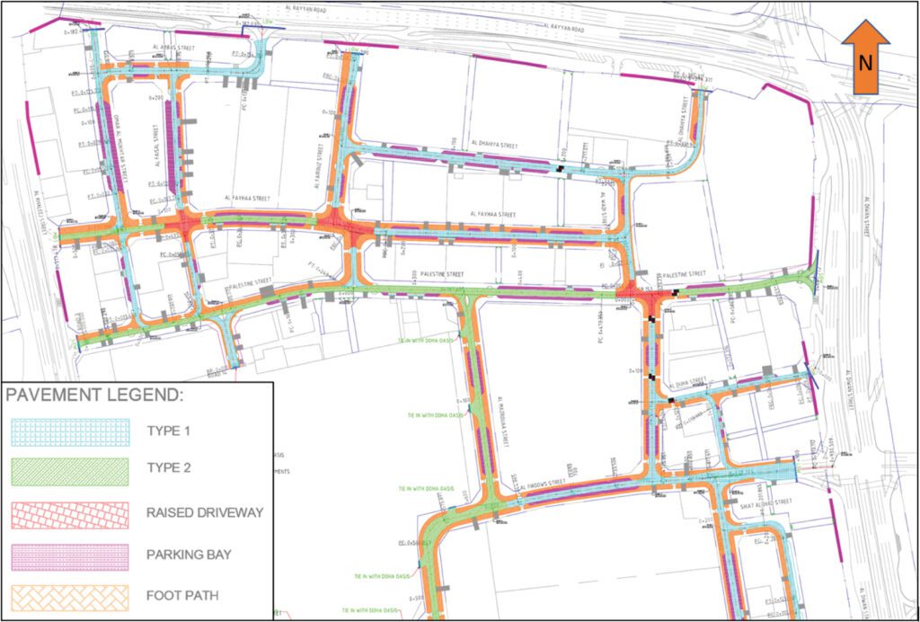 a map of a street with a lot of traffic.